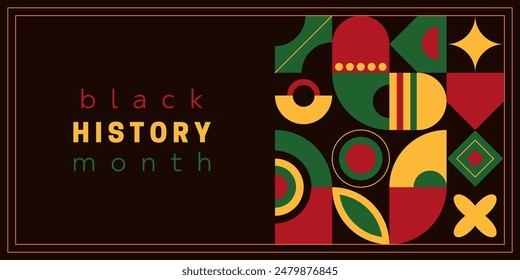Black history month vector pattern background. Holiday concept template design for banner, poster, card, flyer, label