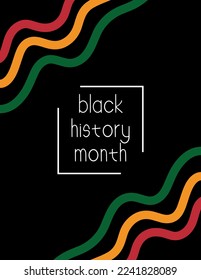 Black History Month Vector, Poster