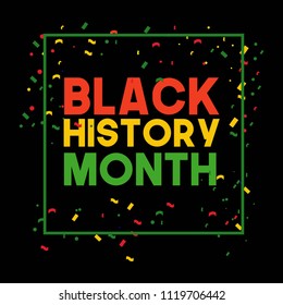 Black History Month Vector Template Design Illustrator