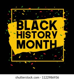 Black History Month Vector Template Design Illustrator