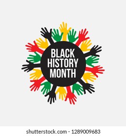 Black history month vector template