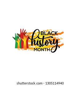 Ilustración de diseño de plantillas vectoriales de mes de historial negro