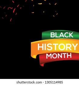 Black History Month Vector Template Design Illustration