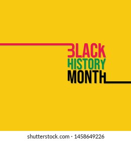 Black history month vector template. Design for banner, greeting cards or print.