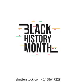 Black history month vector template. Design for banner, greeting cards or print.