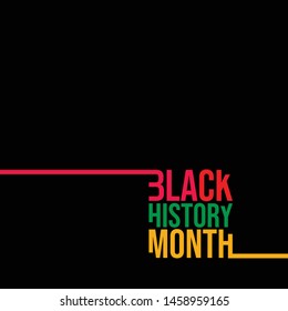 Black History Month vector template. Design for banner, greeting cards or print.