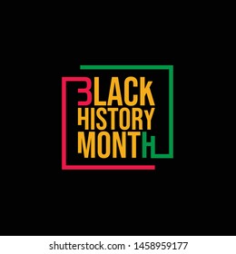 Black History Month vector template. Design for banner, greeting cards or print.