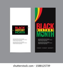 Black History Month vector template. Design for banner, greeting cards or print.