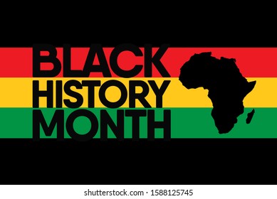 Black History Month vector template. Design for banner, greeting cards or print.