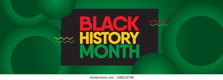 Black History Month vector template. Design for banner, greeting cards or print.