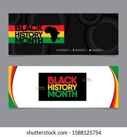 Black History Month vector template. Design for banner, greeting cards or print.