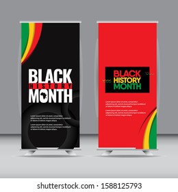 Black History Month vector template. Design for banner, greeting cards or print.