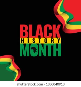 Black History Month vector template. Design for banner, greeting cards or print.