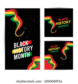 Black History Month vector template. Design for banner, greeting cards or print.