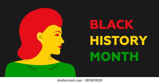 Schwarze Historie Monat Vektorvorlage. Afrikanische Amerikanische Geschichte. Jährlich gefeiert. Im Februar in den Vereinigten Staaten und Kanada. Im Oktober in Großbritannien. Poster, Karte, Banner, Hintergrund. 