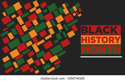 Black history month vector template for banner, poster, social media post, card, background. African American History. Celebrated annual. In February in United States and Canada. In October in Britain
