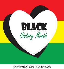 Black History Month vector template. Design for banner, greeting cards or print.