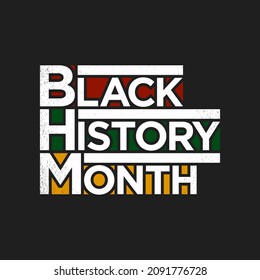 Black History Month vector template. Design for banner, greeting cards or print.