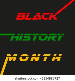 Black History Month vector template. Design for banner, greeting cards or print.