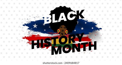 Black History Month Vector Template Design Illustration, African American History. can use for, landing page, template, ui, web, mobile app, poster, banner, flyer, background