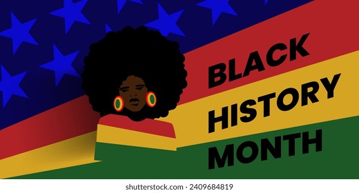 Ilustración de diseño de plantillas de vectores de Mes de Historia Negra, historia afroamericana. puede utilizarse para, página de inicio, plantilla, ui, web, aplicación móvil, afiche, banner, volante, fondo