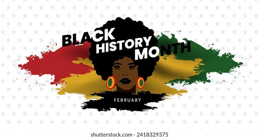 Black History Month Vector Template Design Illustration, African American History. can use for, landing page, template, ui, web, mobile app, poster, banner, flyer, background