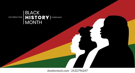 Black History Month Vector Template Design Illustration, African American History. can use for, landing page, template, ui, web, mobile app, poster, banner, flyer, background, vector illustration