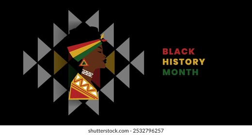 Black History Month Vector Template Design Illustration, African American History. can use for, landing page, template, ui, web, mobile app, poster, banner, flyer, background, vector illustration