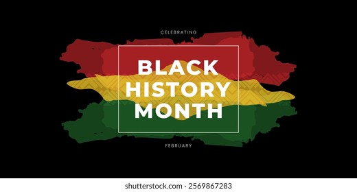 Black History Month Vector Template Design Illustration, African American History. can use for, landing page, template, ui, web, mobile app, poster, banner, flyer, background