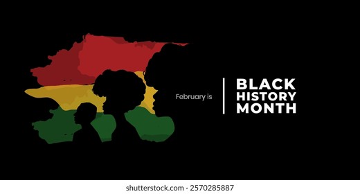 Black History Month Vector Template Design Illustration, African American History. can use for, landing page, template, ui, web, mobile app, poster, banner, flyer, background