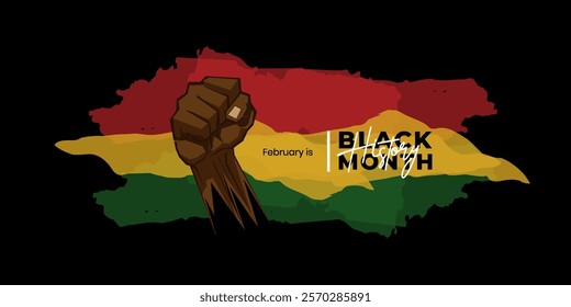 Black History Month Vector Template Design Illustration, African American History. can use for, landing page, template, ui, web, mobile app, poster, banner, flyer, background