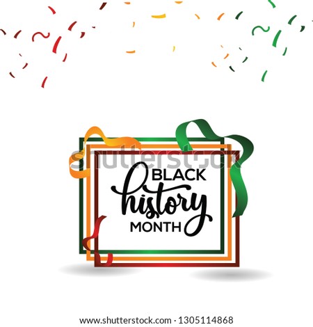 Black History Month Vector Template Design Illustration