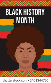 black history month vertical banner illustration design