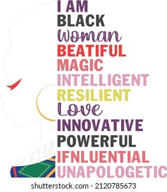 Black History Month
I am Black Woman, Beautiful, Magic, Intelligent,...