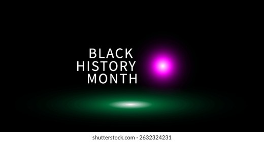black history month.background with pink ball and green shadow Vector illustration
