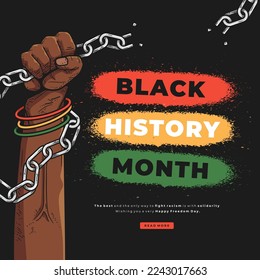 black history months illustration background