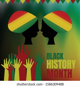 Black history mount shadow black girl design