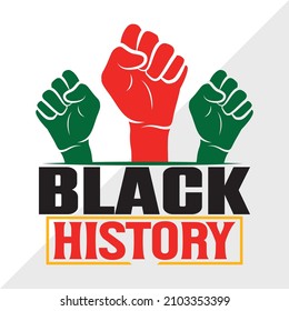 Black History Printable Vector Illustration