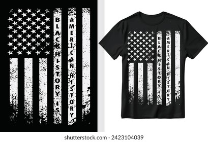 Die Geschichte der schwarzen Geschichte ist die amerikanische Geschichte über Shirt-Design, die schwarze Geschichte über Shirt-Design, Afroamerikaner.