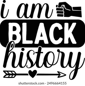 I am black history - Stylish hand lettering vector illustration of a witch on a white background. Perfect for party invitations, greeting cards, posters, and other creative projects.