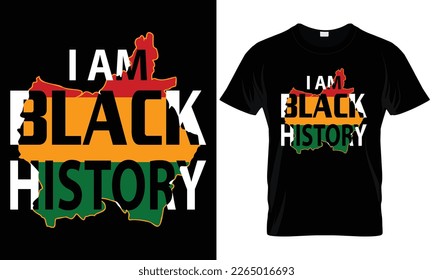 Soy historia negra. diseño de camisetas. Soy historia negra - diseño de camisetas de historia negra con puño, bandera, mapa y patrón.