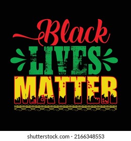 Black history typography t shirt design