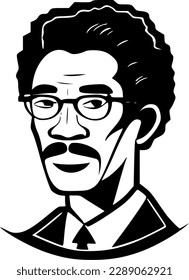 Black History | Black and White Vector illustration