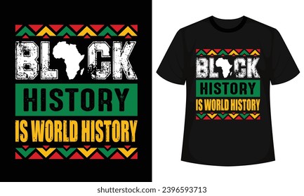 La historia negra es el diseño de camisetas de la historia mundial, la camiseta de la historia negra cita la camiseta, la camiseta de BHM, los dichos afroamericanos, el archivo vectorial afroamericano para el corte del circuito de siluetas