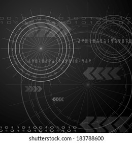 Black hi-tech vector background