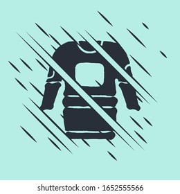 Black Hockey Jersey Icon Isolated On Green Background. Glitch Style. Vector Illustration