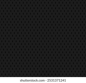 Black Hockey Jersey Texture Seamless Vector Pattern. Sports Background. Athletic Mesh Fabric Close-Up. Breathable and Moisture Wicking Sportswear Textile.