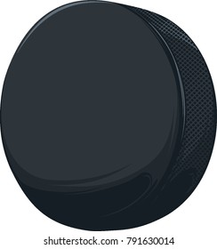 Black hockey puck