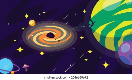 Black Hole 1 - Space Background Illustration