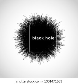 Black hole. Abstract composition in the form of an explosion  light background